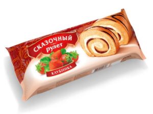 Рулет СКАЗОЧНЫЙ 200гр. Клубника 1*15шт(Раменское)
