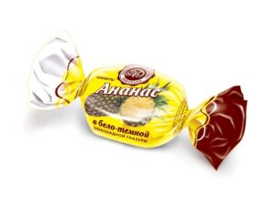 Конфеты АНАНАС в темном шоколаде 3пак.*1кг. (Озеры) (поштучно)