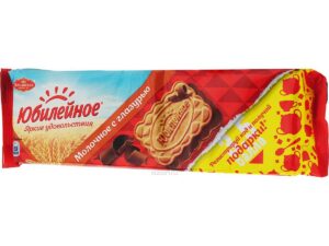 Печенье Юбилейное с глазурью 348г*16шт. (флоупак)