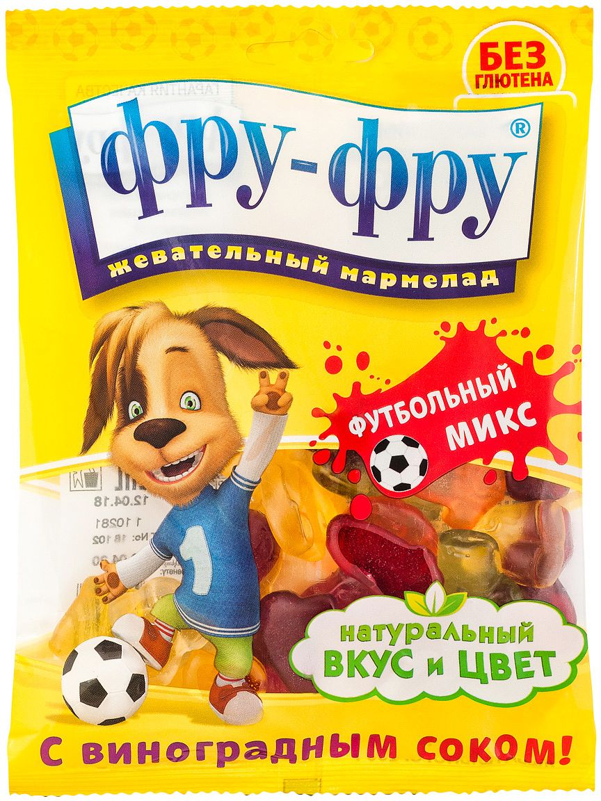ФРУ-ФРУ мармелад жев. 'Барбоскины пирожные' 100г.*15шт.(без глютена)