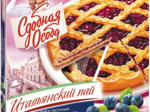 Пирог песочный с начинкой черники 400г. *12шт(Итальянский Пай) (Черемушки)