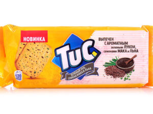 Крекер ТУК зеленый лук,семена льна и мака 105г*24шт.(Монделез)