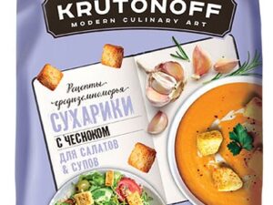 Сухарики 'Krutonoff' пшеничные для салатов и супов 100г*28шт. (Чеснок)
