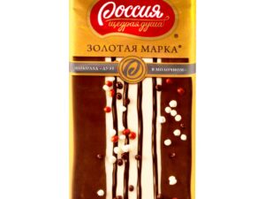 Шоколад Золотая Марка Дуэт в молочном (мол. шоколад с арах. декор) 85г *10шт.
