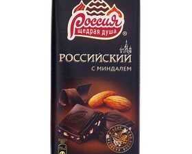 Шоколад Российский темный с миндалем 100г*20шт. (Нестле Рус)