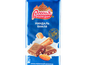 Шоколад Российский молочный с миндалем и вафлей 90г*21шт (Нестле Рус)