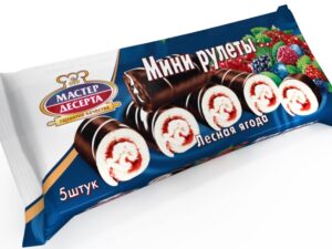 Мини-Рулет 175гр. Лесной сбор (Лесная Ягода) 1*15шт (Мастер Десерта)