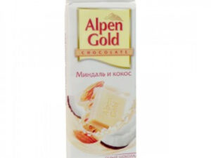 Шоколад'Alpen Gold' миндаль с кокосом 90г. 1*20шт.