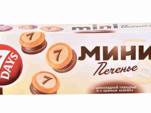 Печенье мини '7дэйс' с кремом ваниль 100г.*8шт.