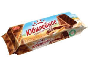 Печенье Юбилейное с какао в глазури116г*60шт. (флоупак)