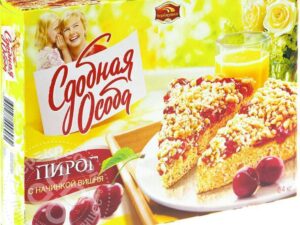 Пирог Сдоба Особая с начинкой вишни 400г.*12шт(Черемушки)