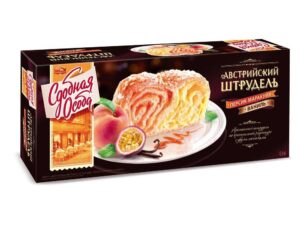 Пирог Сдоба Особая Австрийский Штрудель персик-маракуйя 400г.*8шт.(Черемушки)