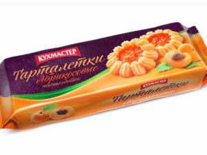 Печенье сдобное 'Абрикосовые тарталетки' 240г.*18шт. (Кухмастер)