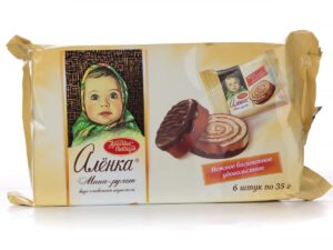 Мини-Рулет АЛЕНКА вкус сливочная карамель 210г*12шт (Красный Октябрь/Бабаевский).