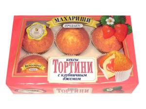 Тортини 200гр. Клубника 1*16шт (Махариши)