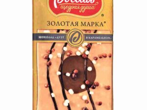 Шоколад Золотая Марка Дуэт в карамельном (карам.бел.шок. с печеньем декор.) 85г *10шт.
