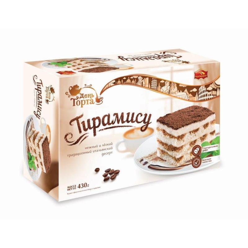 Торт Тирамису 430г.*6шт(Черемушки)