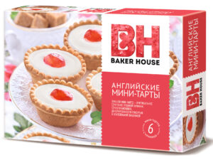 МИНИ-ТАРТЫ с клубникой и красной смородиной 240г*8шт. 'Baker House' (Раменский К.К.)
