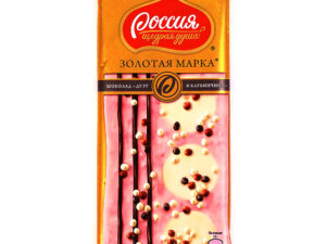 Шоколад Золотая Марка Дуэт в клубничном (белый шок. с клубн.декор) 85г *10шт.