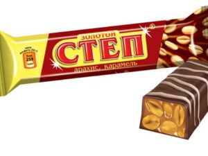 Батончик СТЕП Золотой с орехом 50г*25шт. (КФ 'Славянка')