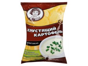 Картофель хрустящий в ломтиках 70гр. Сметана и лук ( с девочкой) 1*20шт.