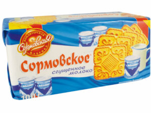 Печенье сахарное Сормовское сгущенное молоко 200гр.*24шт.(бумага) (ГОСТ)