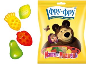 ФРУ-ФРУ мармелад жев. 'Маша и Медведь' фруктовый коктейль 100г.*15шт.(нат. состав)