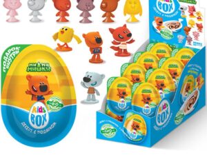 Пластиковое яйцо 'МИ-МИ-МИШКИ' как Джой с игрушкой+десерт с подар. 20г.*16шт. Kids Box