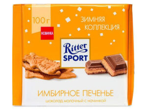 Шоколад Риттер Спорт молочный с имбирным печеньем 100г*11шт