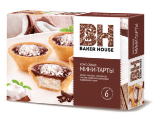 МИНИ-ТАРТЫ с кокосовой начинкой 240г*8шт.'Baker House' (Раменский К.К.)