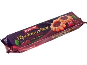 Печенье сдобное 'Вишневые тарталетки' 240г.*18шт. (Кухмастер)