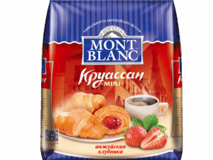 Мини-круассаны Mont Blanc Анжуйская клубника 200гр.*8шт. (АО "СМАК")