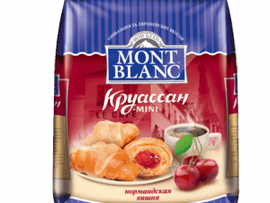 Мини-круассаны Mont Blanc Нормандская вишня 200гр.*8шт. (АО "СМАК")