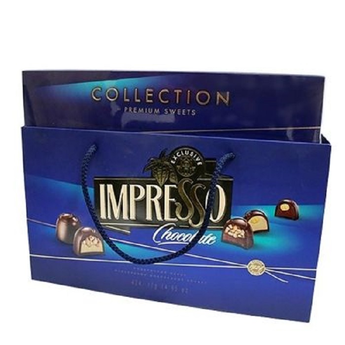 Набор шоколадный "IMPRESSO" (Импрессо) 424г. (синий) 1*4шт.(Спартак)